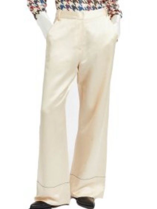 Lee Mathews Pants - Lee Mathews Lamberts Pant in Ivory Satin Linen Blend Size 1 AU